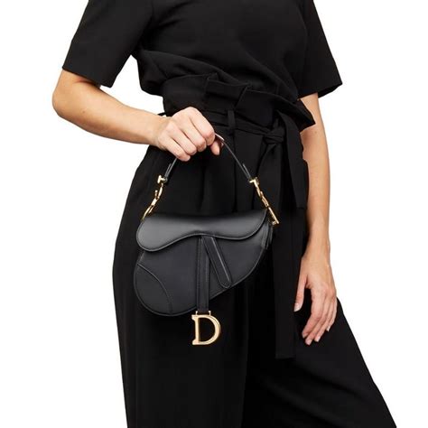 mini saddle bag dior black|genuine dior saddle bag.